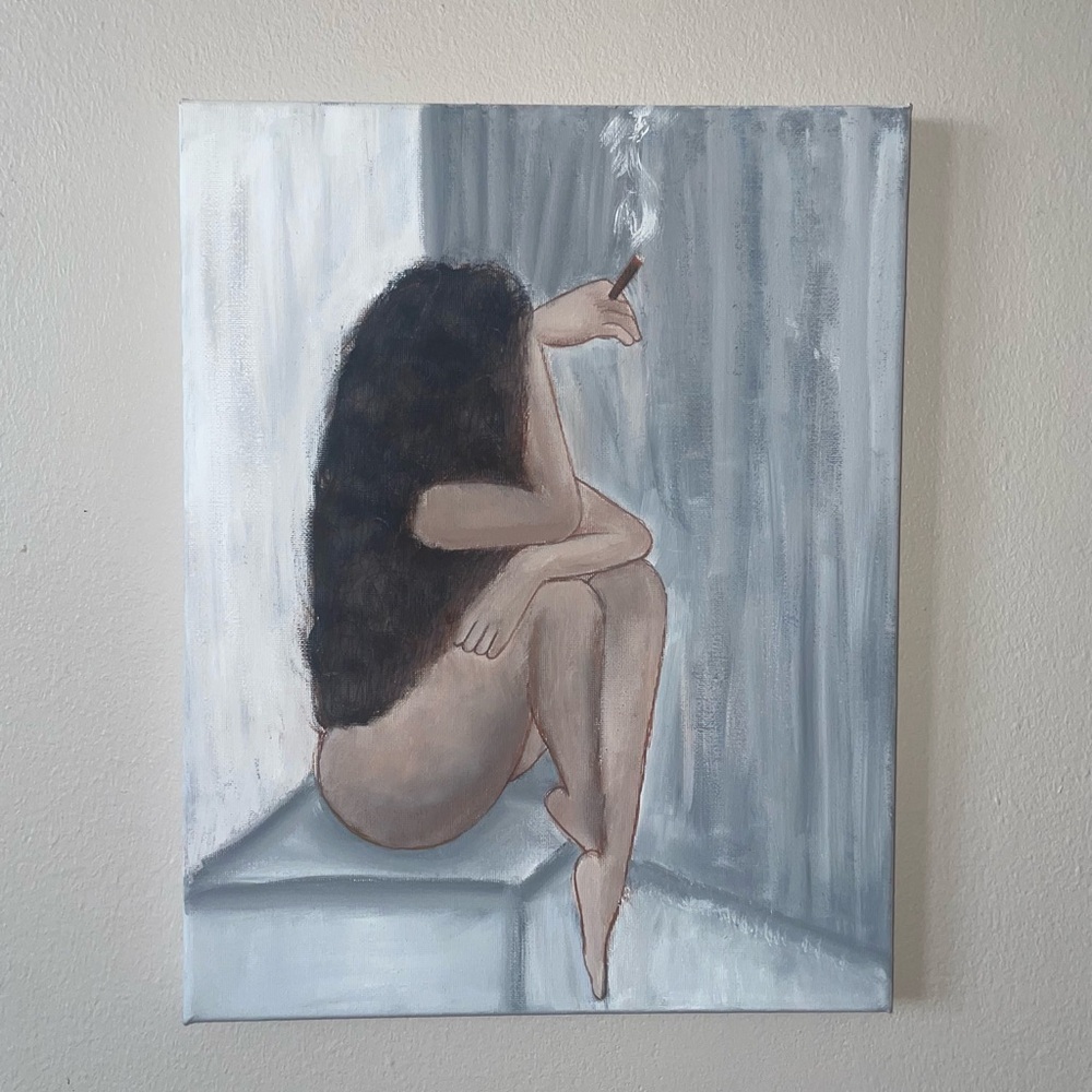 Contemporary Nude Acrylic Art on Canvas
